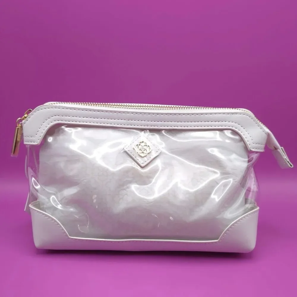 KENDRA SCOTT New Duo Cosmetic Pouch Bags 2pc Set‎ Cosmetic Makeup Zip Case